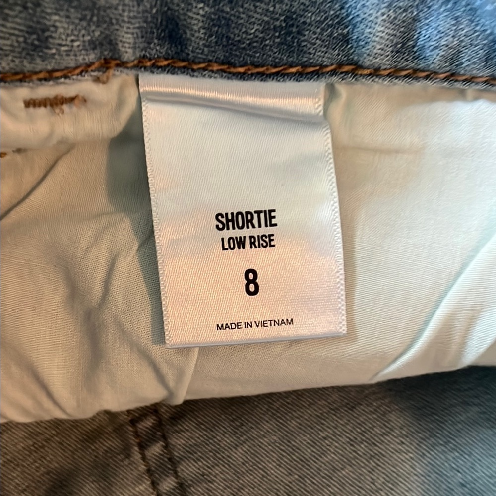 Express Blue Jean Shorts with Cuffed Hem - Picture 4 of 4